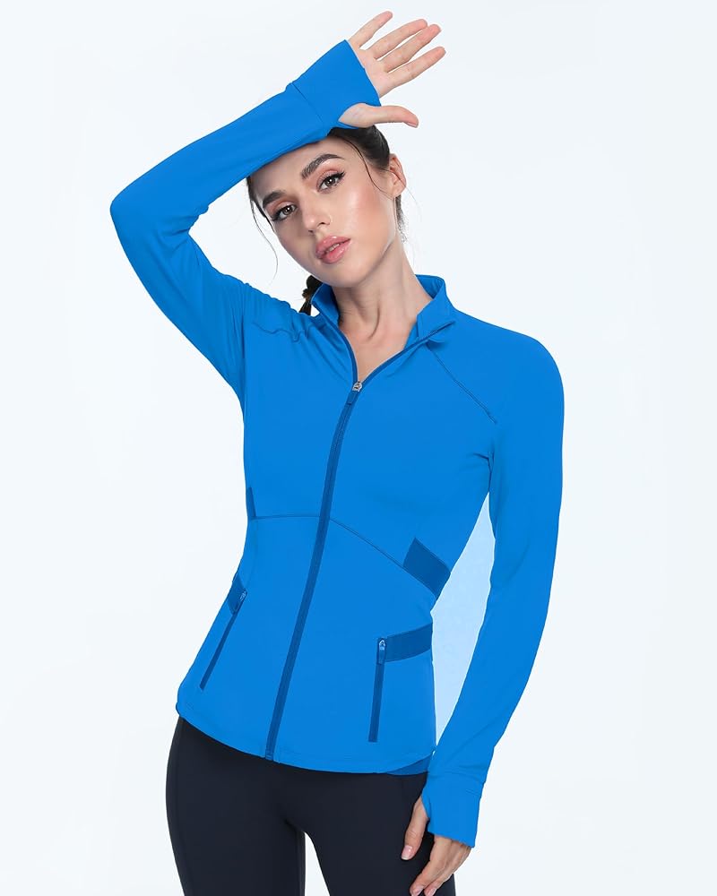 Amazon.com: QUEENIEKE Women's Slim Fit Workout Jackets - Zip